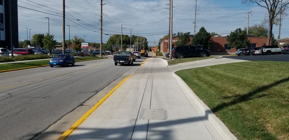 Driveway from Tyler Street northbound.